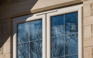 white upvc casement window