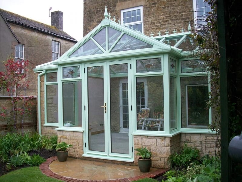 Coloured uPVC T-shape conservatory