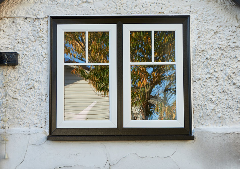 white flush windows