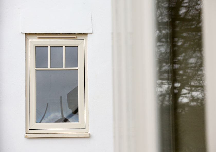 uPVC Cream windows with double glazing in penderford