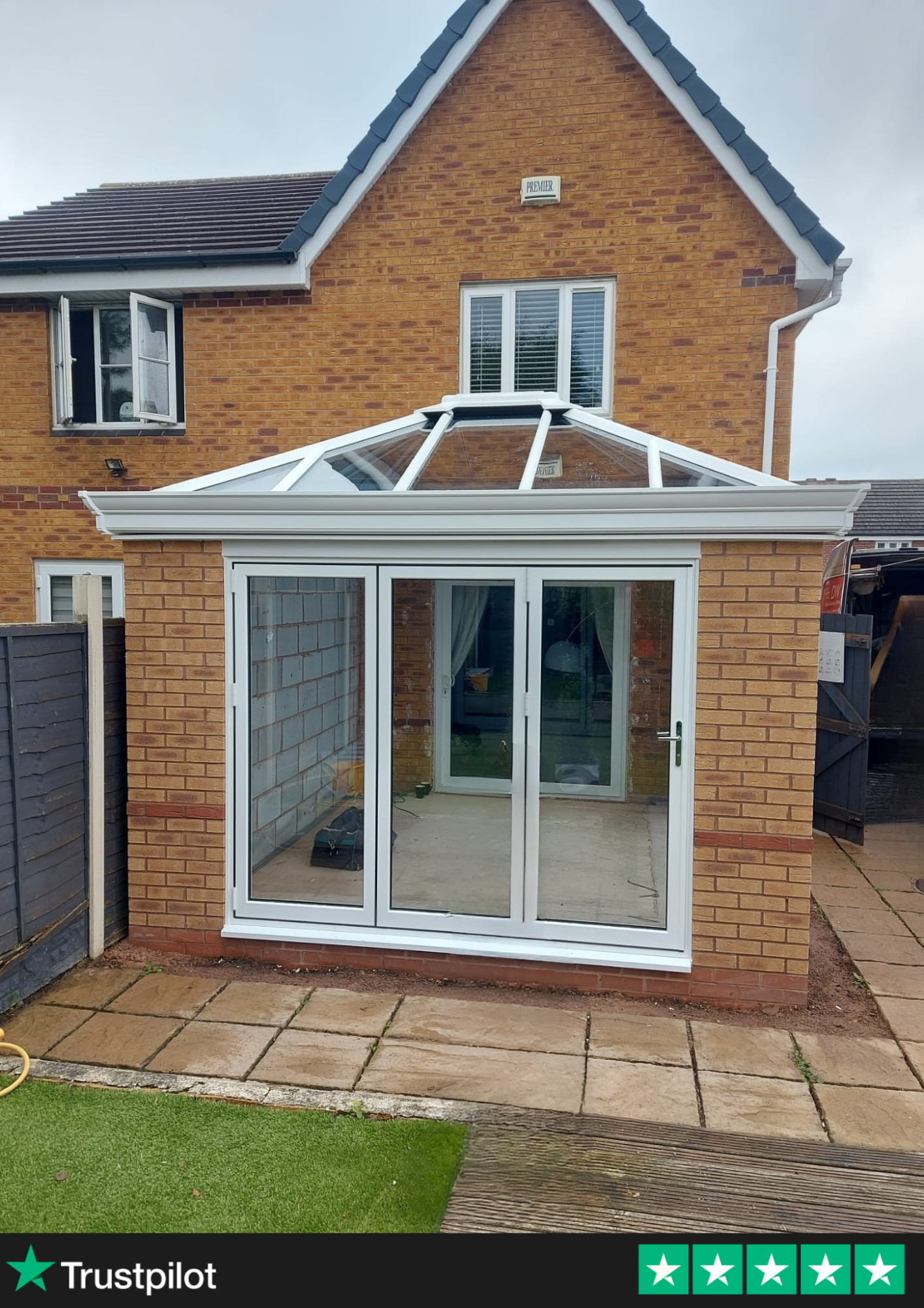 conservatory with bifold doors